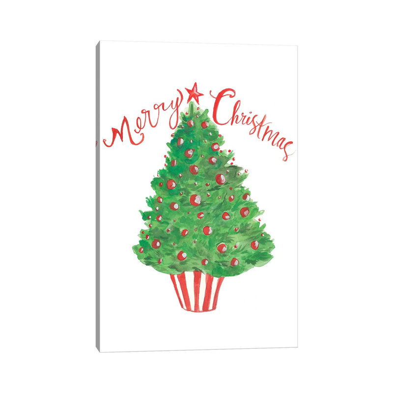 Christmas Whimsy II by Jessica Mingo - Wrapped Canvas Painting, 30.48 cm H x 45.72 cm W