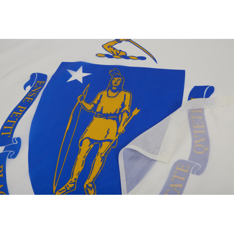 Drapeau de maison State, Massachusetts, Nylon, 48 po x 72 po
