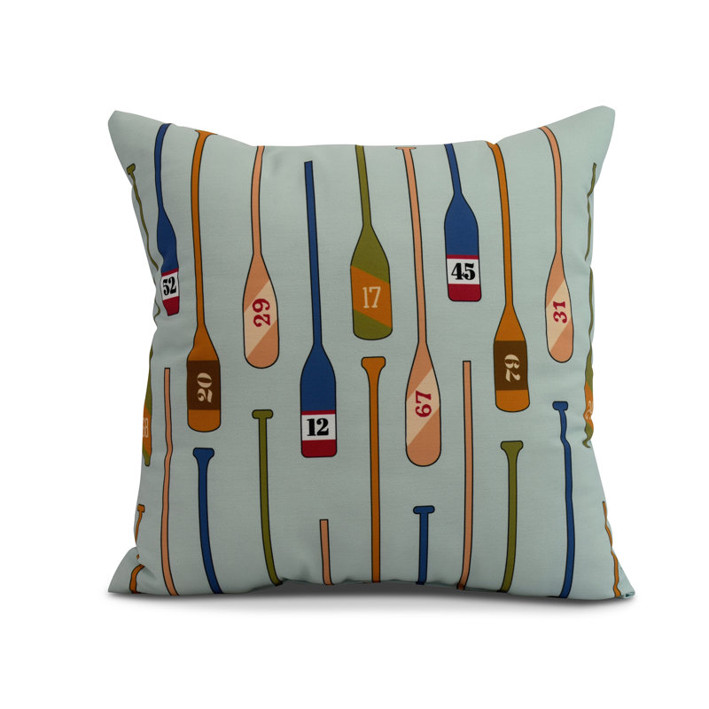 Housse et insert de coussin carré Nantucket, Aigue-marine, 20 po x 20 po