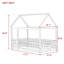 Lit en bois pour lit simple avec structure de toit, garde-corps de sécurité-165406660-165406667