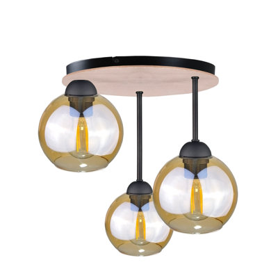 Glass Semi Flush Mount
