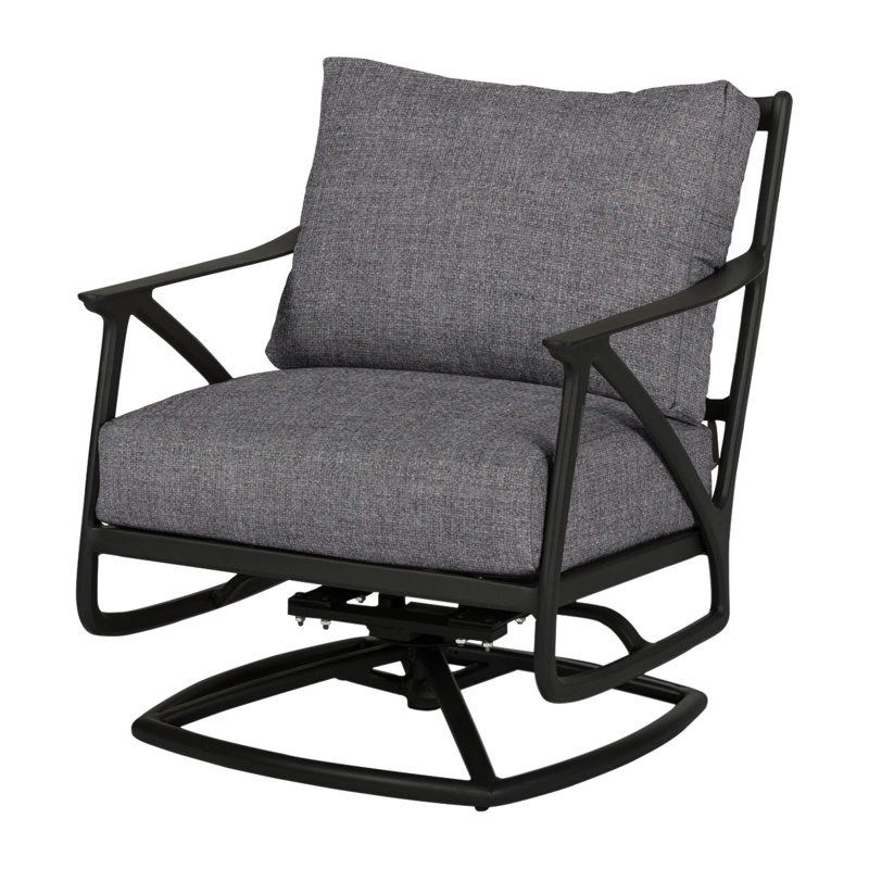 Amari Outdoor Rocker Chair, Cast Slate Sunbrella® Plainweave, Carbon