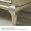 Buffet champagne argent massif et bois manufacturé-725942005
