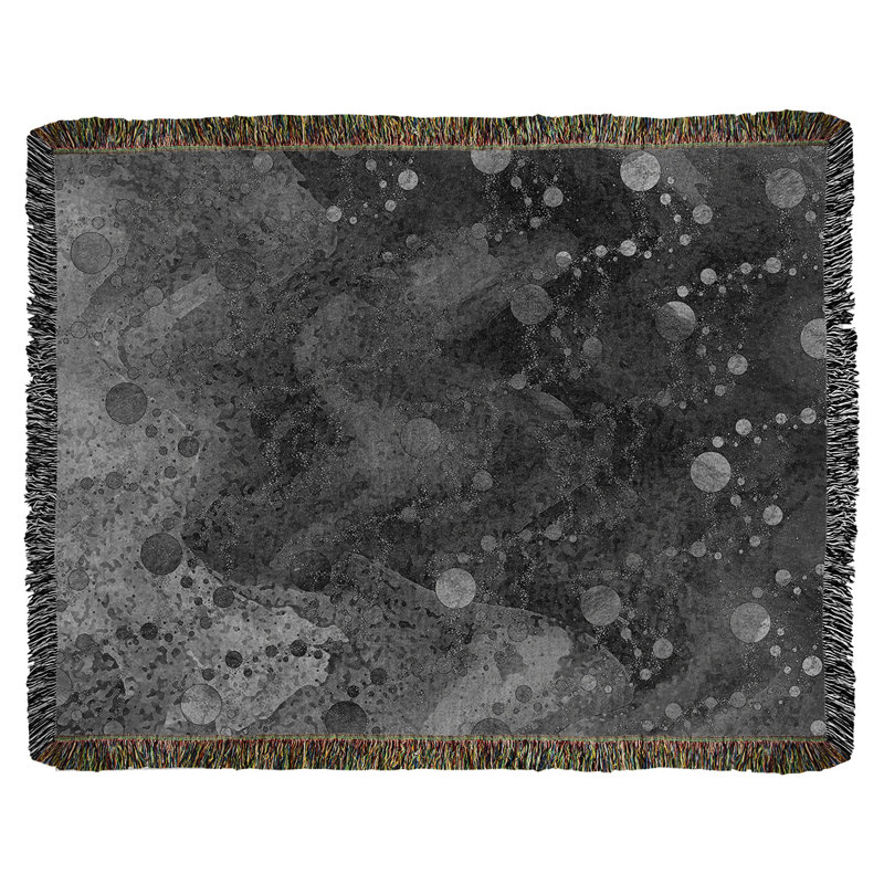 Couverture tissée Katelyn Elizabeth, l 37 po x L 52 po, Noir / blanc