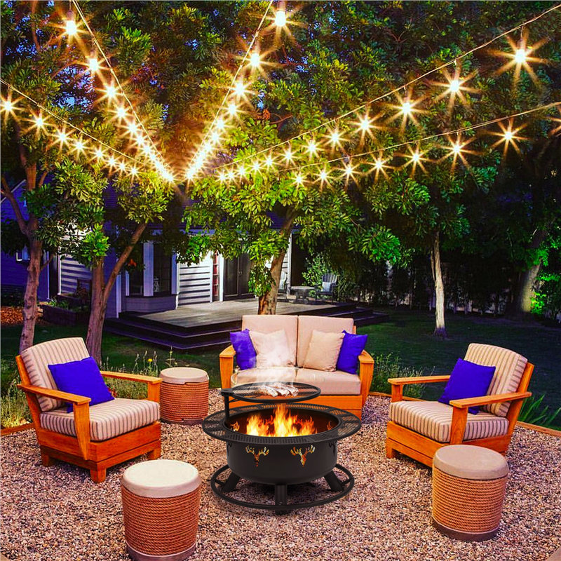 Round Wood Burning Fire Pit
