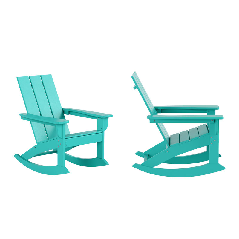 Chaise Adirondack berçante en plastique Joubert, Turquoise
