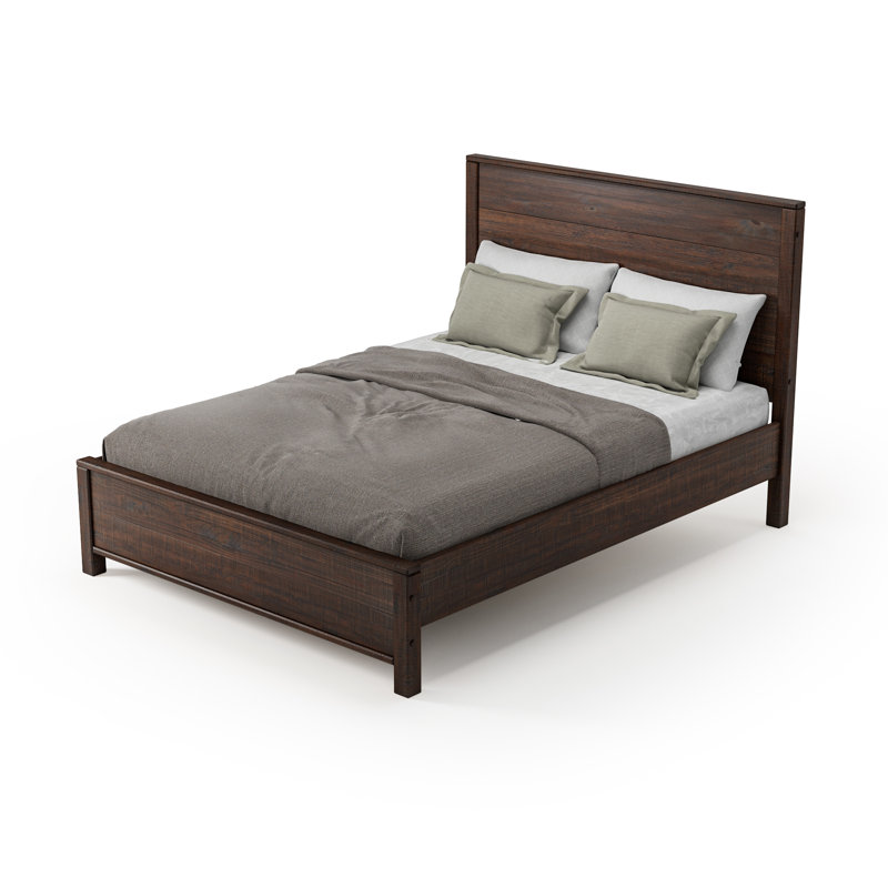 Lit plateforme standard Baja - Grand lit - Finition noyer, Noyer, Grand