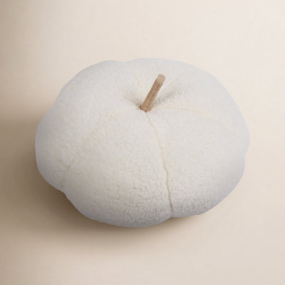 18" x 18" Sherpa Pumpkin Shaped Pillow