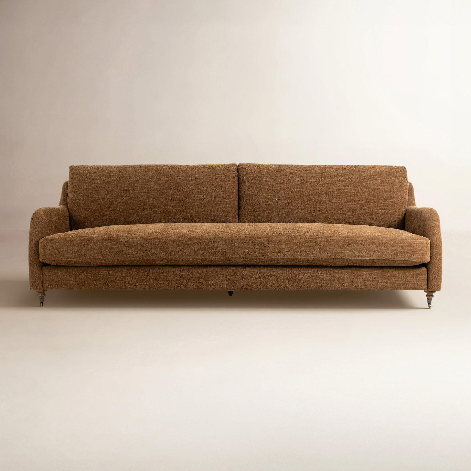 Lynne 96'' Upholstered Sofa, Laughlin Ochre Polyester Blend