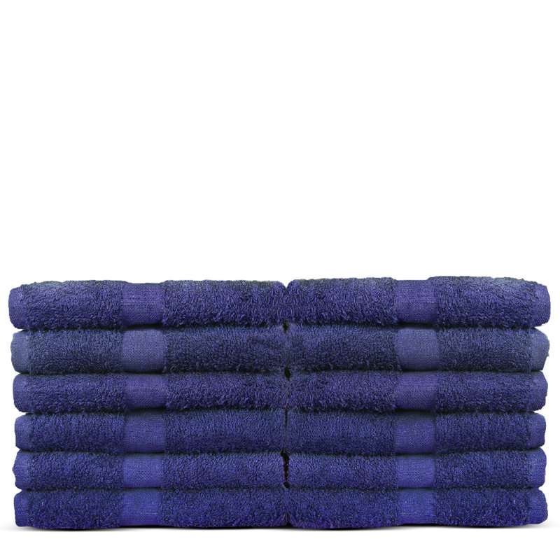 100% coton, serviettes de séchage pour cheveux, Bleu marine