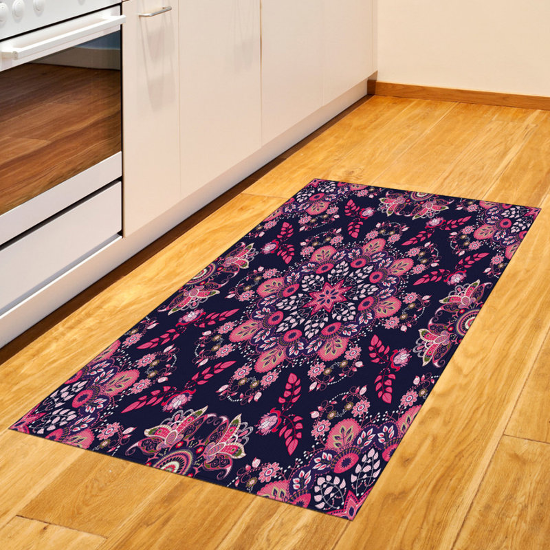 Ethnic High Density Long Fiber Poly Threads Decorative Area Rug Carpet, Rectangle 2'7" x 5'
