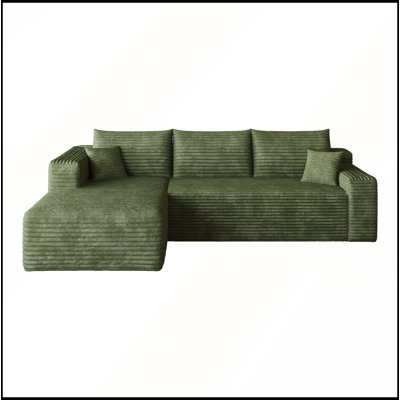 103 Inch Cloud Sectional Sofa, Modern Minimalist Upholstered Couch, Comfortable L-Shaped Living Room Furniture, No Assembly Required