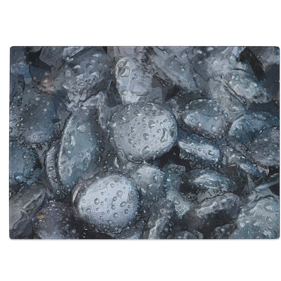 Tempered Glass Pebbles Chopping Board