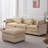 105" Modular Sectional Couch,Upholstered Soft Chenille Fabric Sofa,3 Seater With Ottoman L Shape Sofa Light Coffee-1776893429