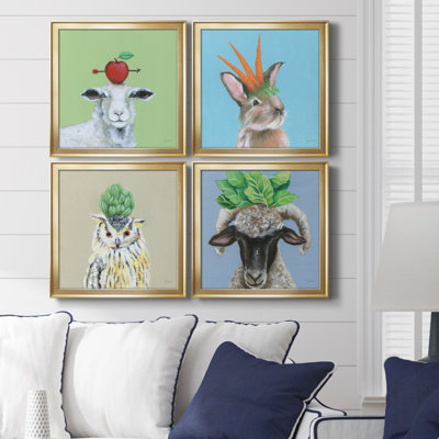 «Playful Nature», ensemble de 4 cadres photo sur toile
