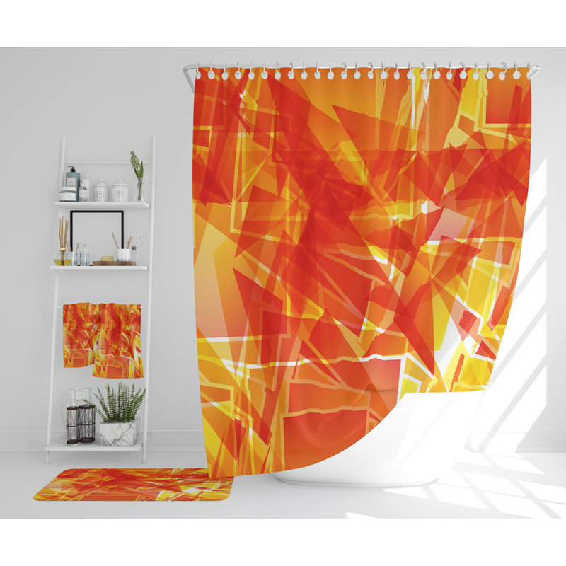 Netha Polyester Shower Curtain Set