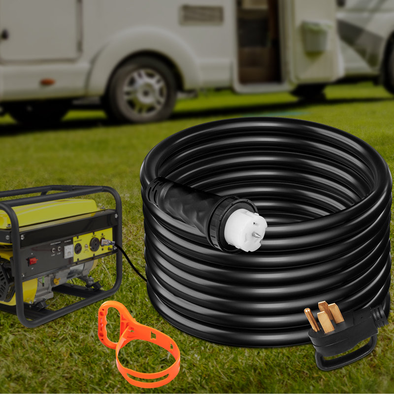 0Ft 50 Amp Generator Extension Cord STW 6/3 + 8/1 Generator Cord 125V 250V Generator Power Cord N14-50P & SS2-50R & CS6364 Twist Lock Connectors