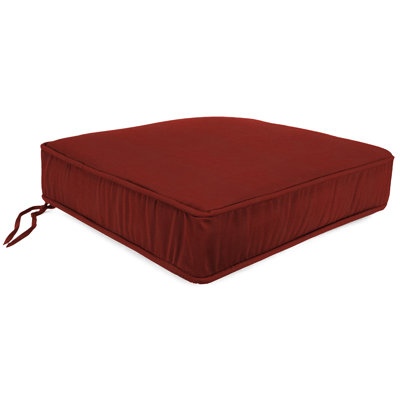 22.5" x 22.5" Outdoor Deep Seat Cushion with Ties and Welt