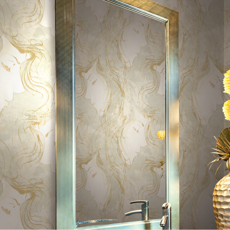 Evans Abstract Roll, Taupe/Gold