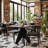  41" Espresso Wood Pedestal Base Square Dining Table