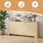 Mid-Century TV Stand for 75-Inch TV – 4-Door, Fluted Fronts, Large Storage & Cord Management-959313740
