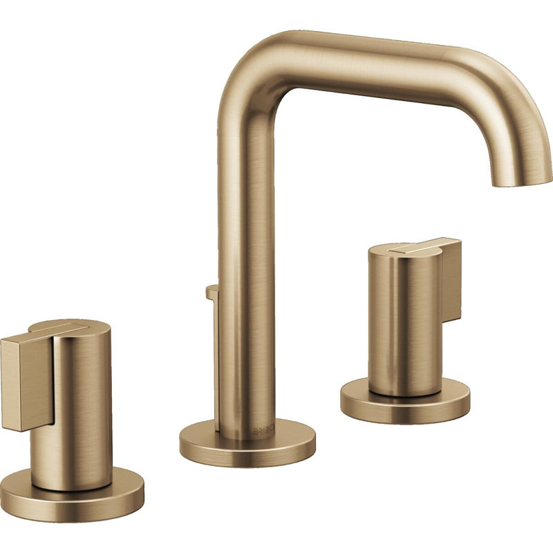 Litze® Widespread Lavatory Faucet With High Spout, Luxe Gold, Lever Handle, 1.5 GPM