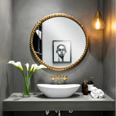  Cadre de miroir rond Selene