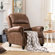 34.6" Wide Classic and Overstuffed Soft Pushback Recliner with Rivet( grey)