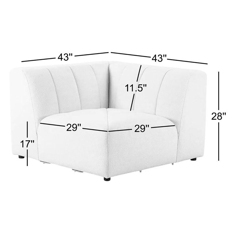 Chaise d'appoint rembourrée Bowry, Nuage Fayette