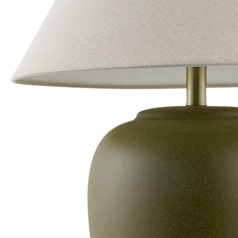 Lampe de table en céramique Eustacia, Vert