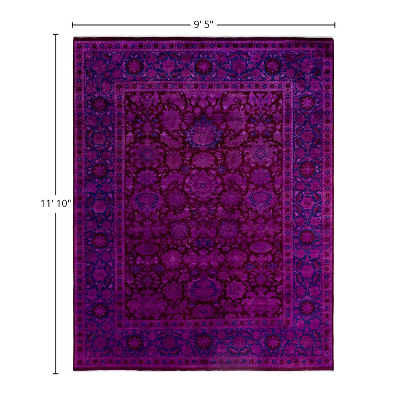 Travas One-of-a-Kind 9' 5" X 11' 10" Hand Knotted Area Rug