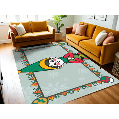 Tapis de vacances d'hiver de Noël lavable The Holiday Aisle®