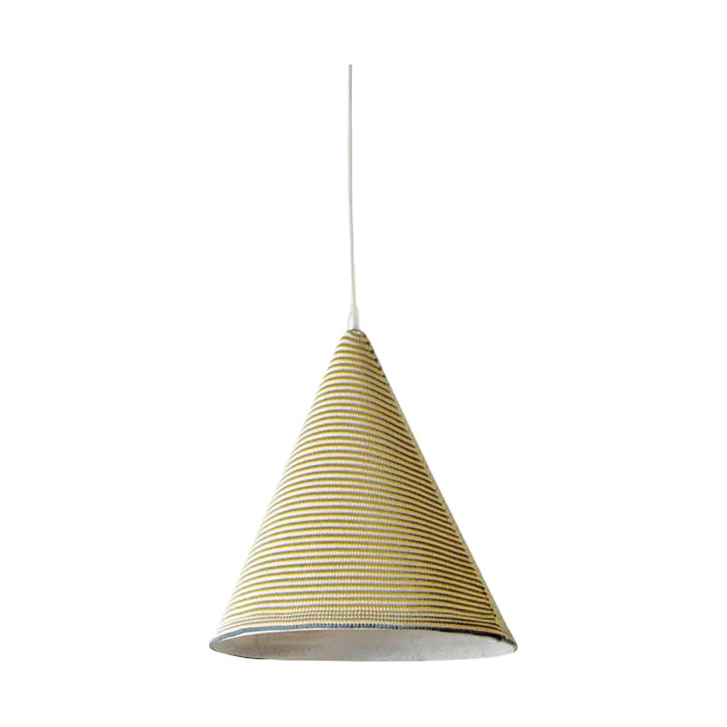 Jazz 1 - Light Chrome Cone Pendant, Yellow