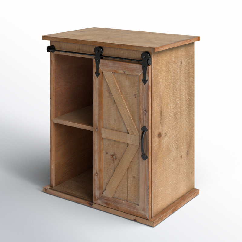 Table de bout avec rangement Dayanah, Brun
