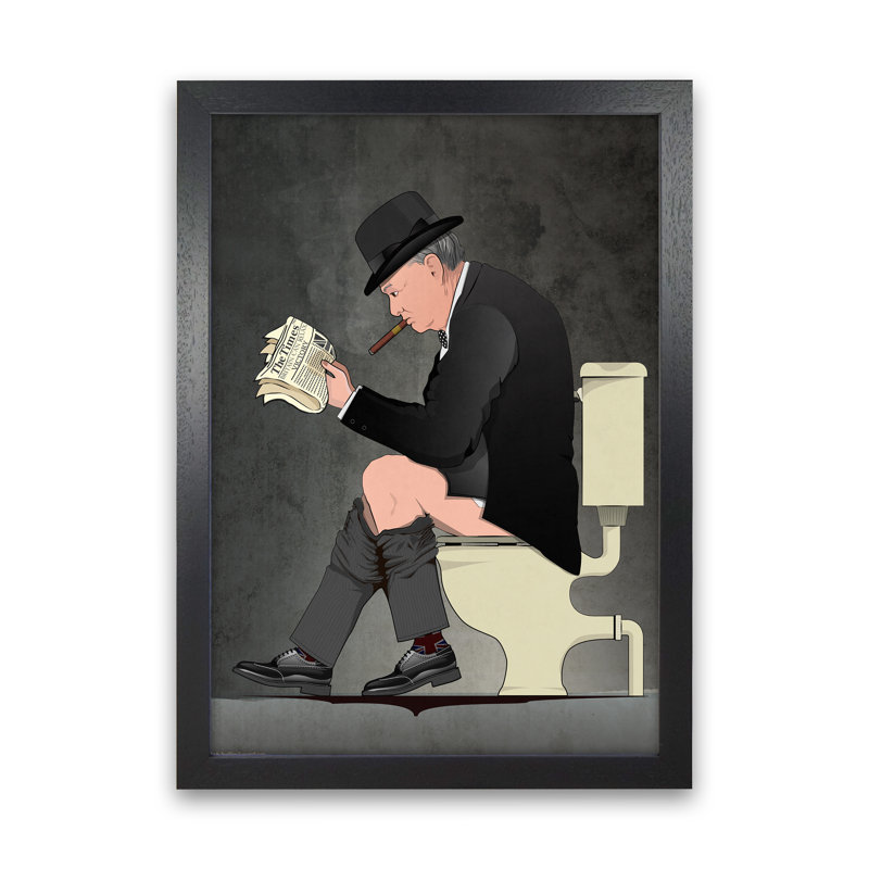 Churchill - Print, Black Framed, 30cm H x 21cm W x 3cm D