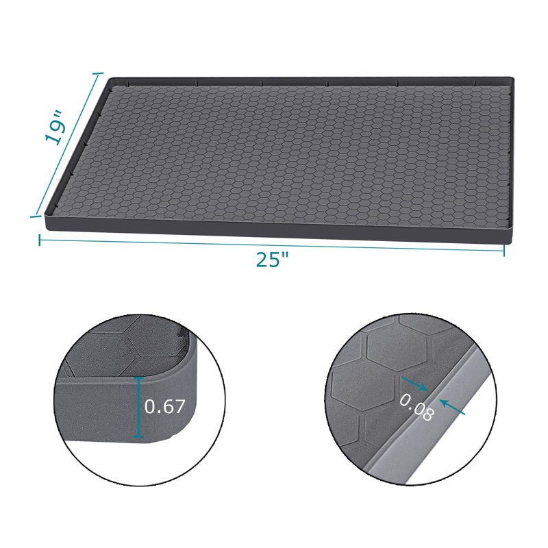 Tapis imperméable sous l'évier, tapis sous l'évier en silicone pour la cuisine, tapis sous l'évier de cuisine et tapis protecteur