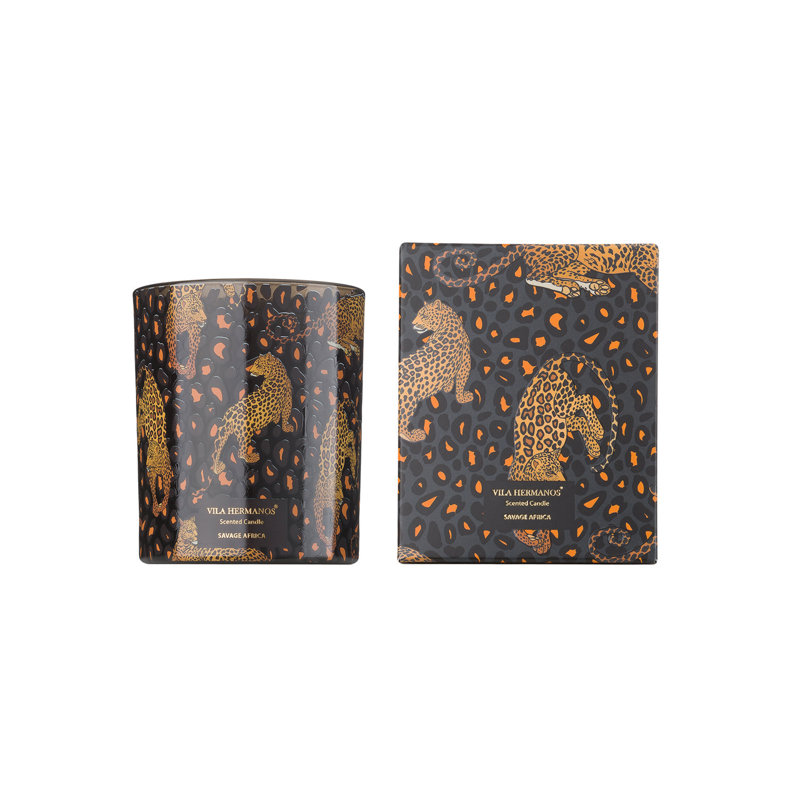 Bougie en pot Jungletropia Leopard Savage Afrique 3,35 diam. x 4,13 po, 7 oz Pot
