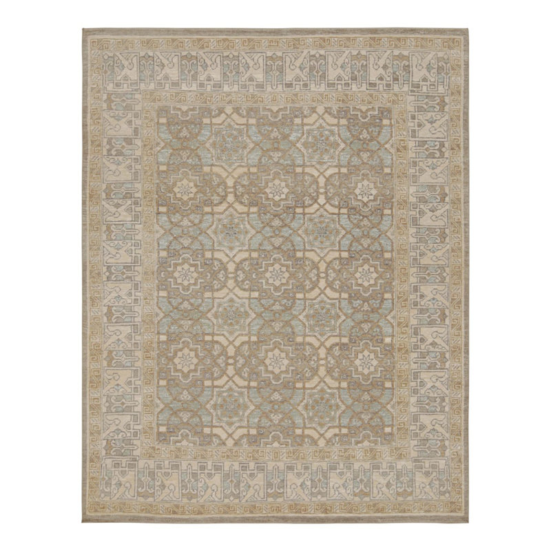 Modern Classics Hand Knotted Geometric Area Rug, Rectangle 8' x10'