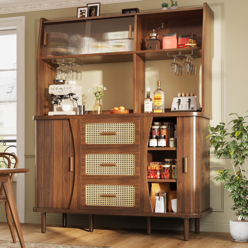 174.5cm Kitchen Pantry, Walnut