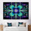 Turquoise néon fractal fleurs I - ensemble d'art mural mandala boho-338506882-338506943
