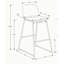 Chaise de bureau, tabouret de bar, bureau debout, bureau d'ordinateur, bureau, aspect cuir brun, métal noir, moderne, moderne-1030878623