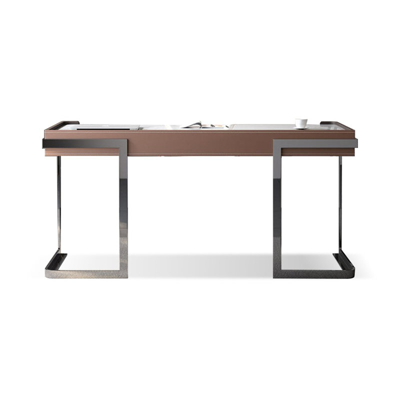 GI727775747045
&Size Stone Stainless Steel Writing Desk, 29.53" H x 55.12" W x 23.62" D