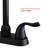 4 Inch Bathroom Faucet In Matte Black Finish. Crafted From Stainless Steel For Durability And Corrosion. Two Lever Handles Smooth Water Flow Temperature Management. 360 Swivel Spout Optimal Sink