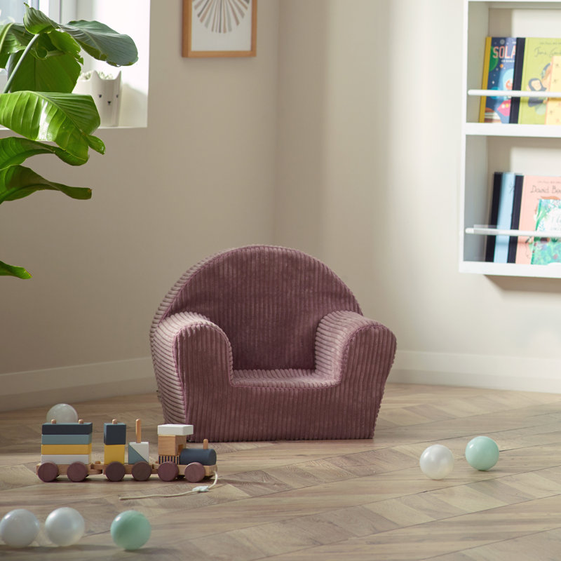 Kids Foam Armchair with Removable Washable Cover | Lightweight Foam Toddler Chair Ages 3-6 | Reading & Playroom Furniture