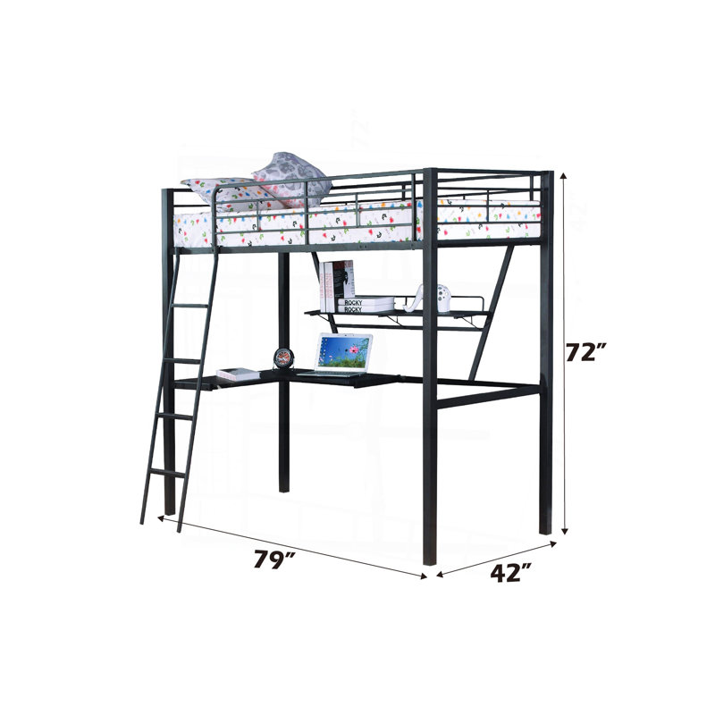 Lit mezzanine simple avec bureau Senon