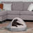 Faux Sheepskin Round Hooded Orthopedic Dog Bed-1941309776-1941309781