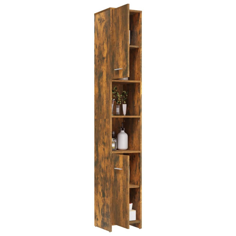 Croxley Bathroom Cabinet, Smoked Oak