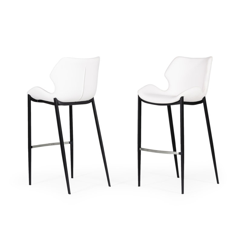 Afreena 29.5" Bar Stools, White