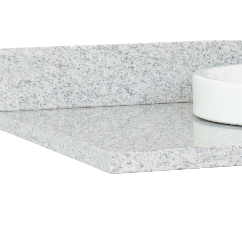Tiara 37'' Single Bathroom Vanity Top with Sink, Grey