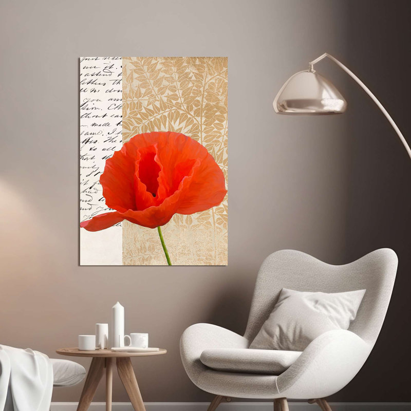 " Flowers: Poppy II" By Elena Dolci, 60cm H x 40cm W